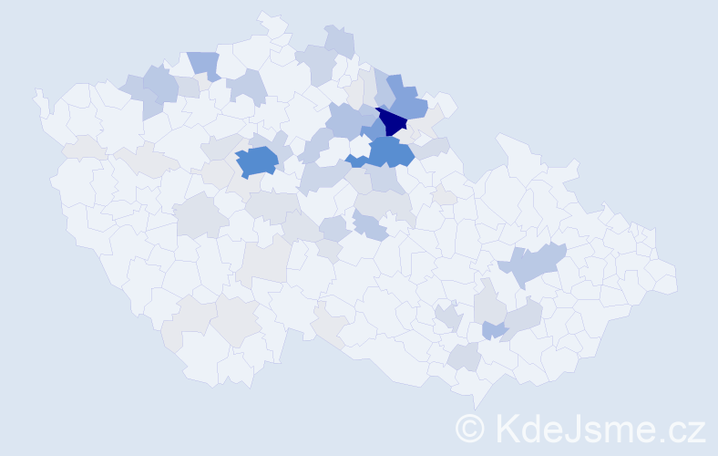 Příjmení: 'Voňková', počet výskytů 273 v celé ČR