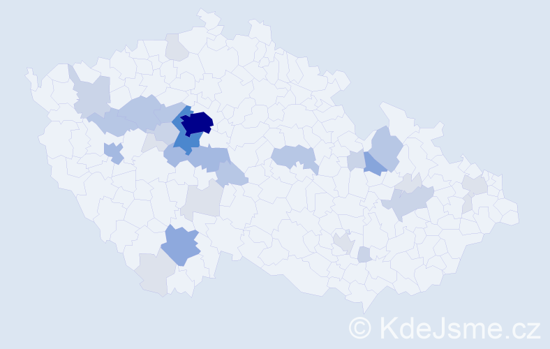 Příjmení: 'Braná', počet výskytů 98 v celé ČR