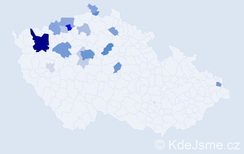 Příjmení: 'Zenker', počet výskytů 59 v celé ČR