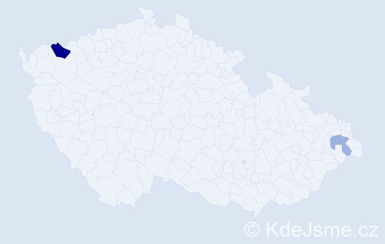 Příjmení: 'Droždiaková', počet výskytů 3 v celé ČR