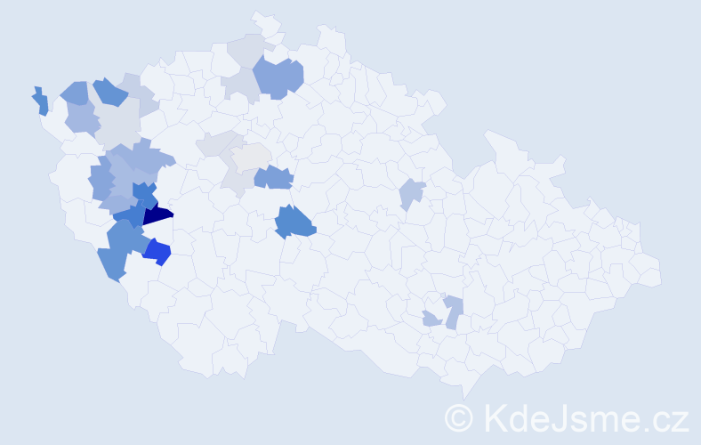 Příjmení: 'Rupert', počet výskytů 67 v celé ČR