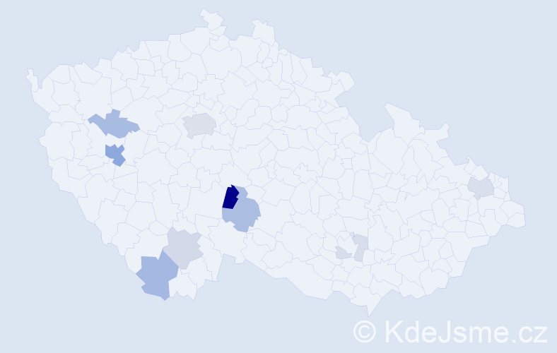 Příjmení: 'Mayr', počet výskytů 31 v celé ČR