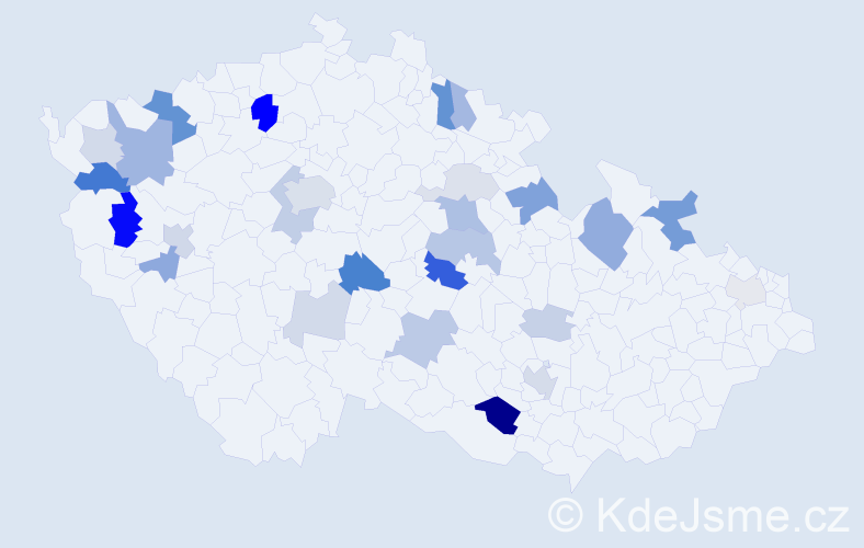 Příjmení: 'Gerstnerová', počet výskytů 67 v celé ČR