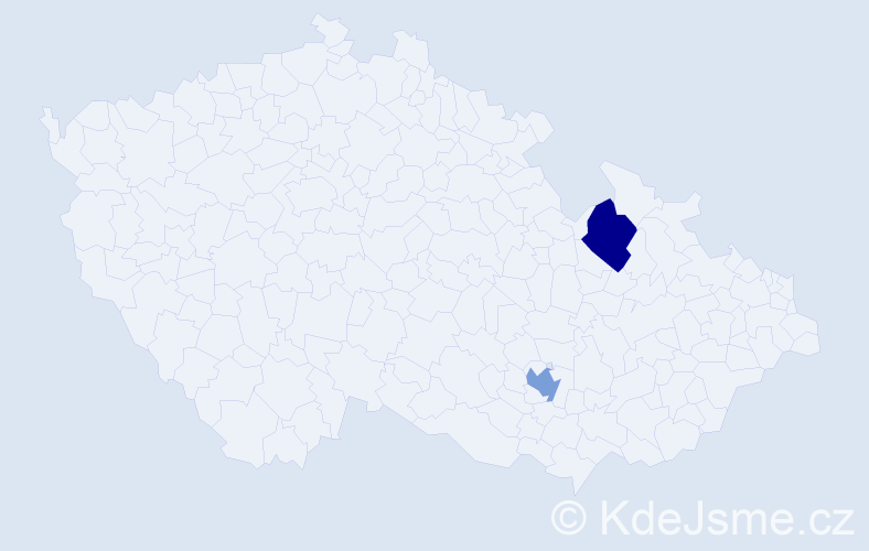 Příjmení: 'Tegl', počet výskytů 2 v celé ČR