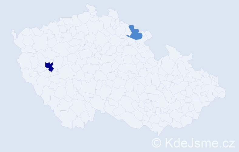 Příjmení: 'Konderová', počet výskytů 5 v celé ČR
