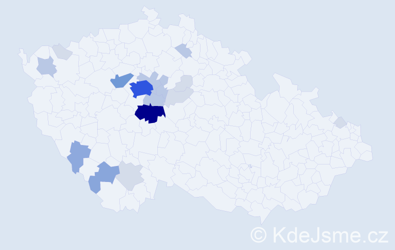 Příjmení: 'Pohořal', počet výskytů 59 v celé ČR
