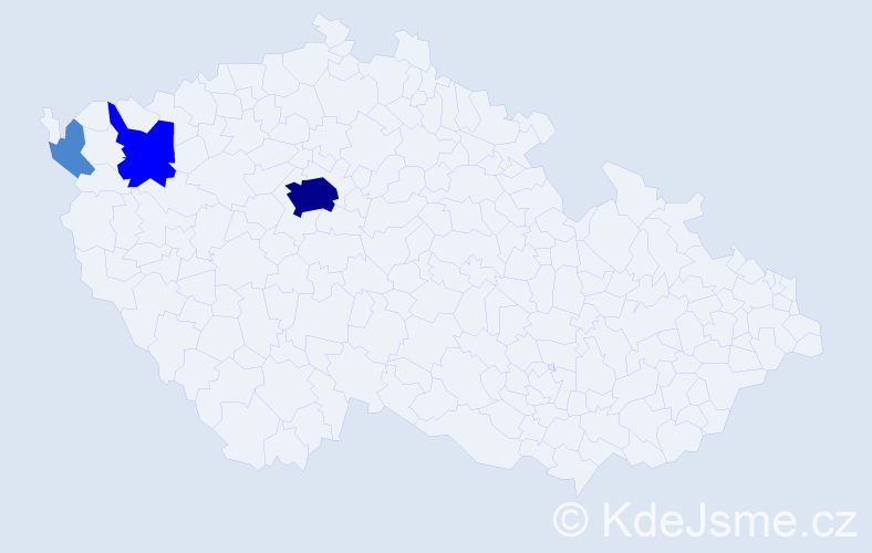 Příjmení: 'Tkachev', počet výskytů 6 v celé ČR