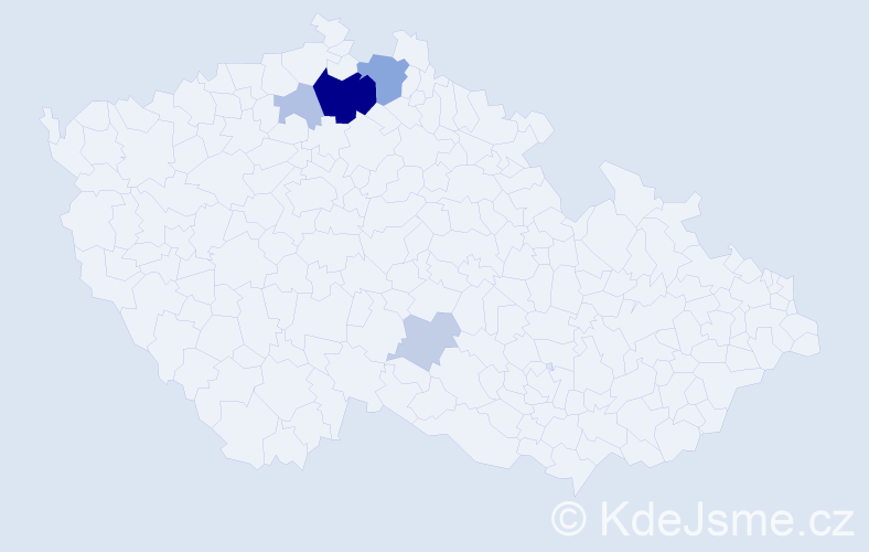 Příjmení: 'Štummer', počet výskytů 14 v celé ČR