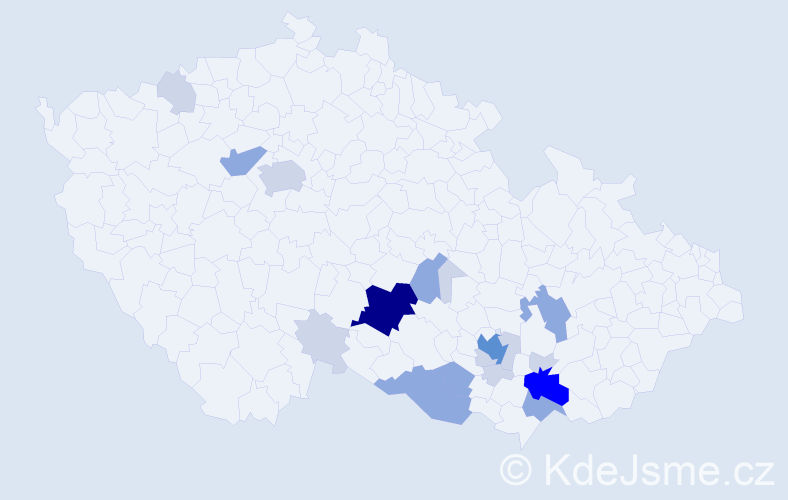 Příjmení: 'Filipenská', počet výskytů 50 v celé ČR