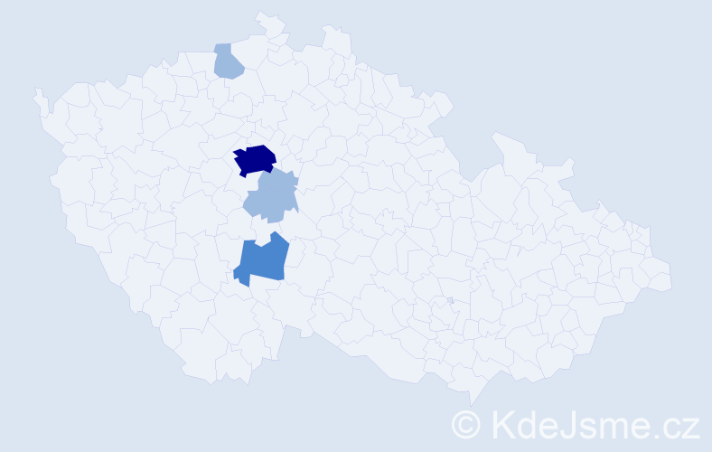 Příjmení: 'Nebušková', počet výskytů 9 v celé ČR