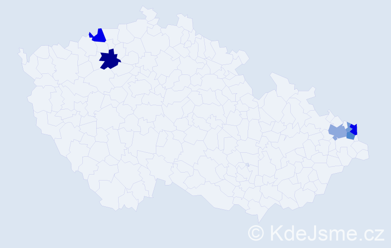 Příjmení: 'Zsemlye', počet výskytů 22 v celé ČR