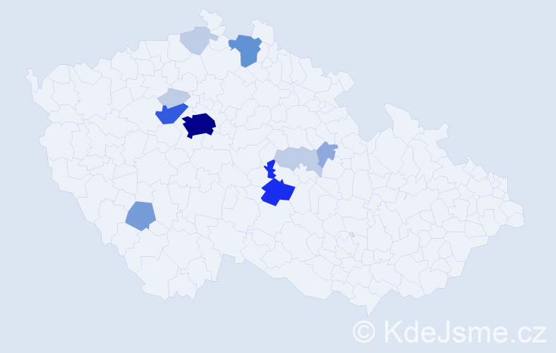 Příjmení: 'Krenk', počet výskytů 35 v celé ČR