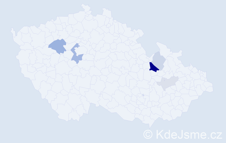 Příjmení: 'Chamlarová', počet výskytů 14 v celé ČR