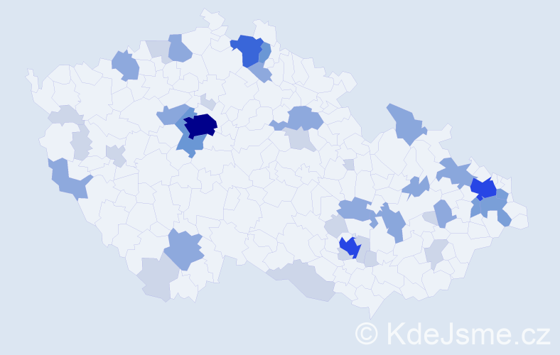 Příjmení: 'Čižmárová', počet výskytů 107 v celé ČR