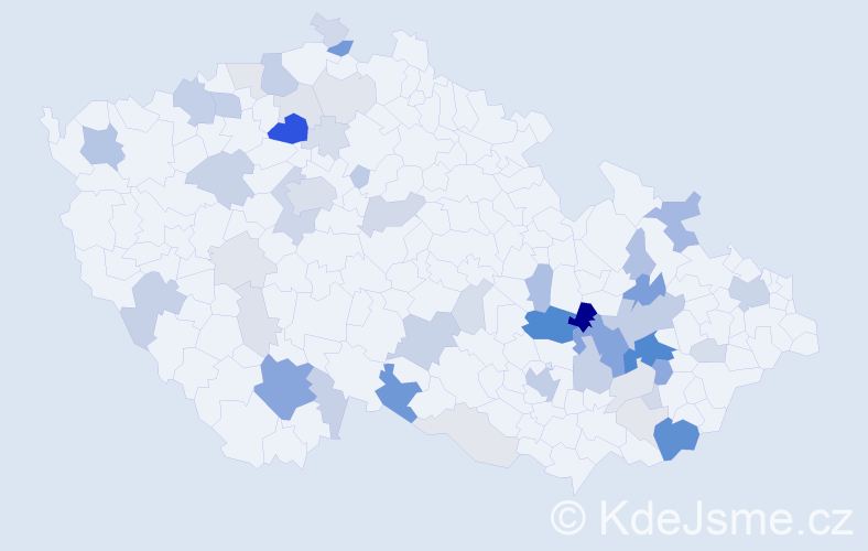 Příjmení: 'Pitner', počet výskytů 168 v celé ČR