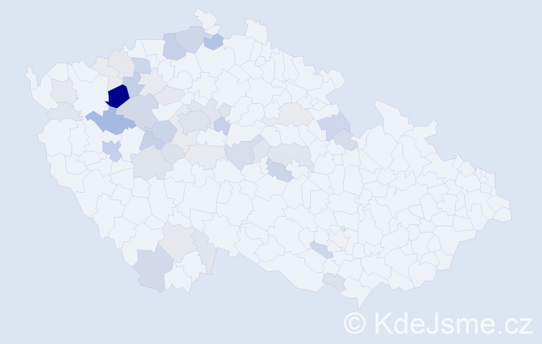 Příjmení: 'Kail', počet výskytů 157 v celé ČR