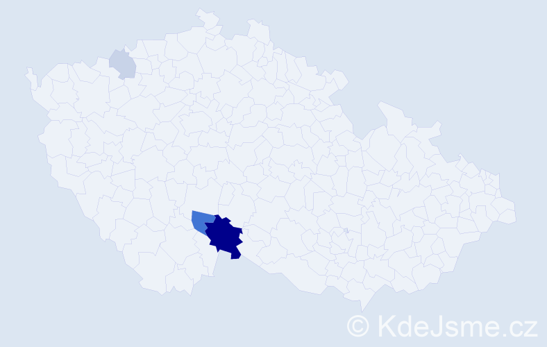 Příjmení: 'Sehner', počet výskytů 11 v celé ČR