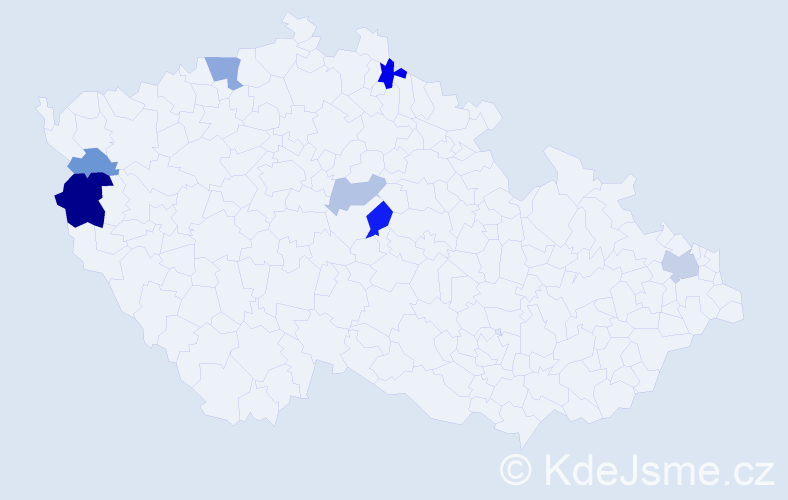 Příjmení: 'Chrašč', počet výskytů 14 v celé ČR