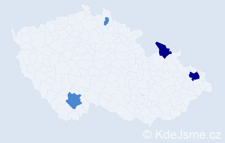 Příjmení: 'Mecko', počet výskytů 14 v celé ČR