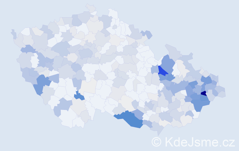 Příjmení: 'Drozdová', počet výskytů 1206 v celé ČR