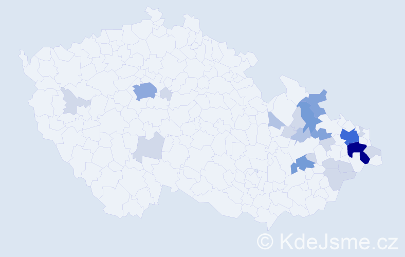 Příjmení: 'Krasula', počet výskytů 62 v celé ČR