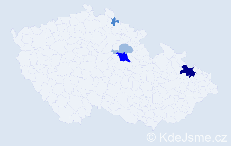Příjmení: 'Scheidel', počet výskytů 10 v celé ČR