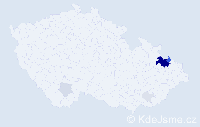 Příjmení: 'Nestrojová', počet výskytů 33 v celé ČR