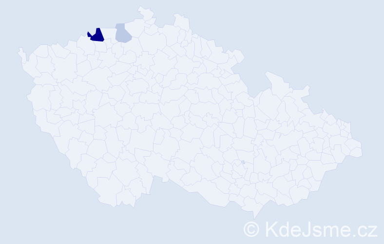 Příjmení: 'Rjaska', počet výskytů 5 v celé ČR