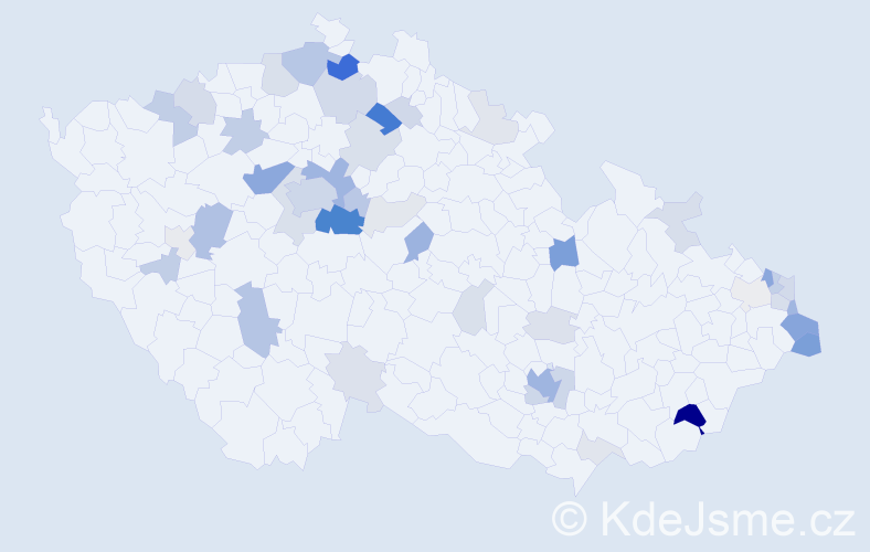 Příjmení: 'Luka', počet výskytů 152 v celé ČR