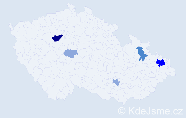 Příjmení: 'Kaps', počet výskytů 13 v celé ČR