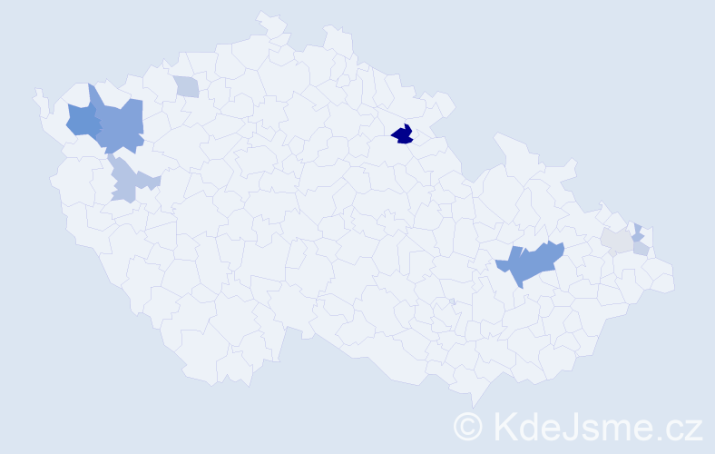 Příjmení: 'Gildein', počet výskytů 20 v celé ČR