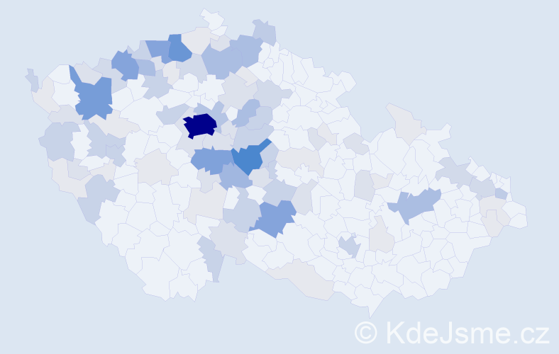 Příjmení: 'Přenosil', počet výskytů 340 v celé ČR