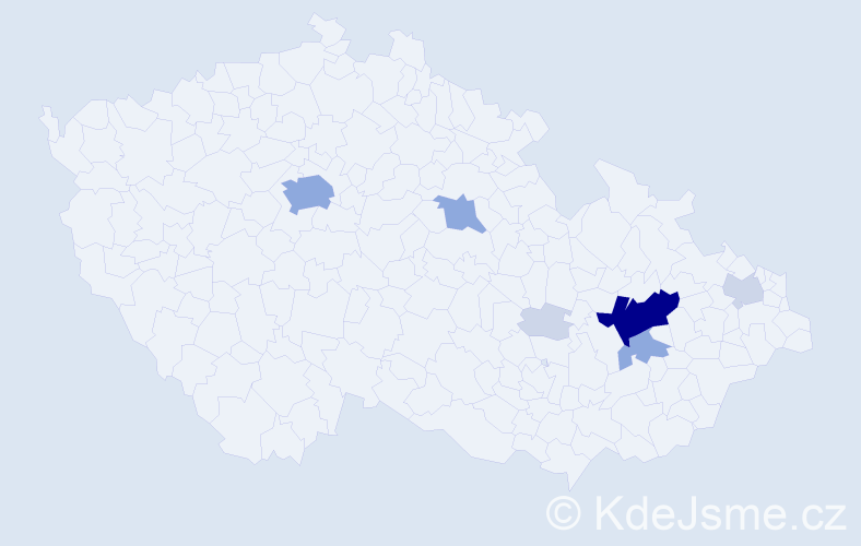 Příjmení: 'Stroupek', počet výskytů 22 v celé ČR