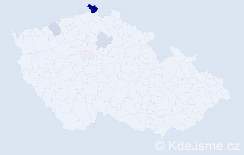 Příjmení: 'Hozdek', počet výskytů 11 v celé ČR
