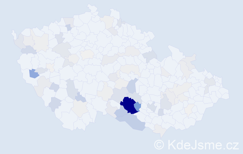 Příjmení: 'Dokulilová', počet výskytů 384 v celé ČR