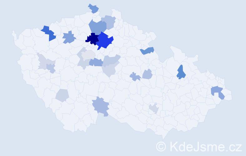 Příjmení: 'Henc', počet výskytů 87 v celé ČR