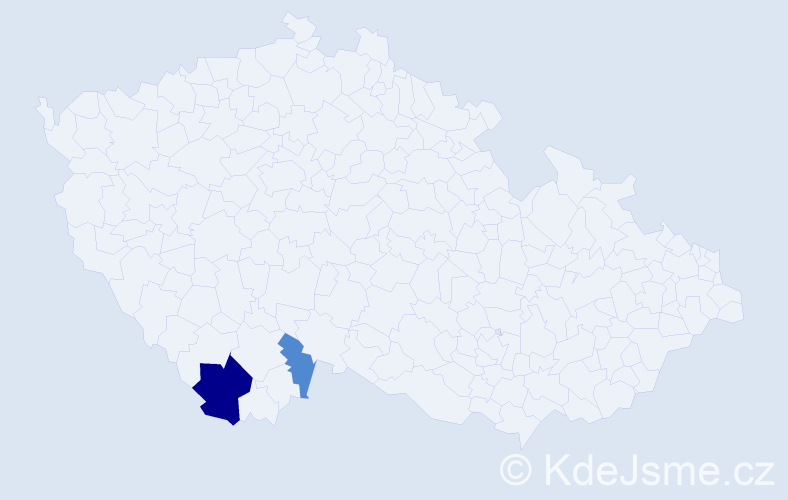 Příjmení: 'Anichober', počet výskytů 9 v celé ČR