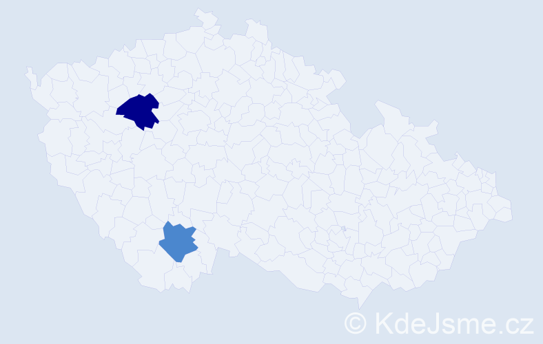 Příjmení: 'Justín', počet výskytů 4 v celé ČR