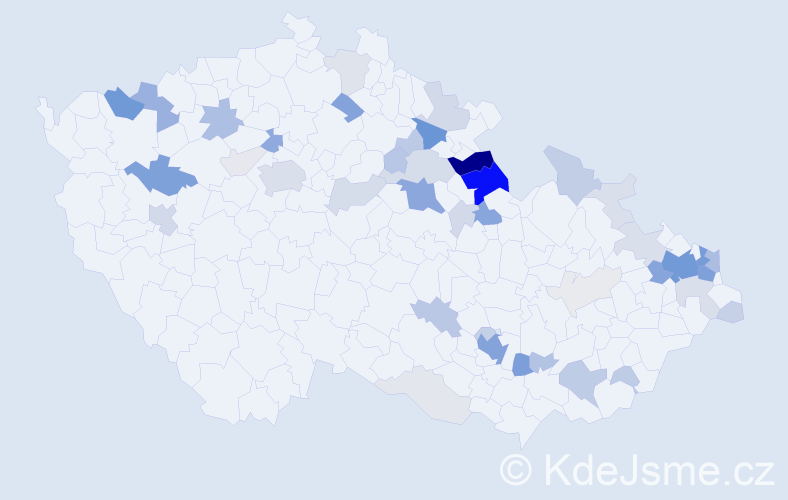 Příjmení: 'Plachetková', počet výskytů 204 v celé ČR