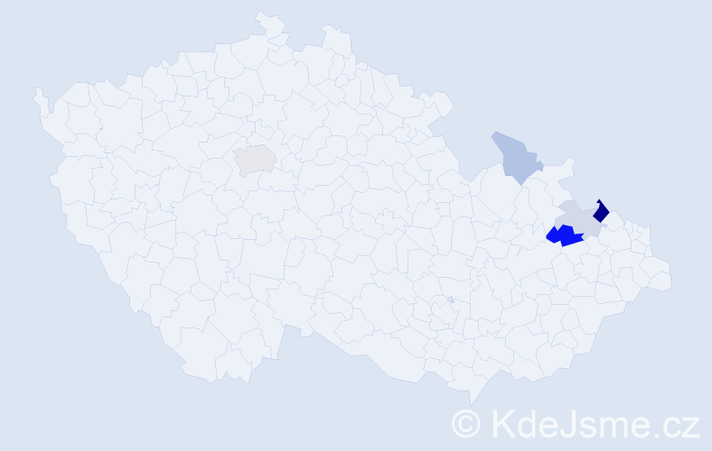 Příjmení: 'Kaluscha', počet výskytů 11 v celé ČR