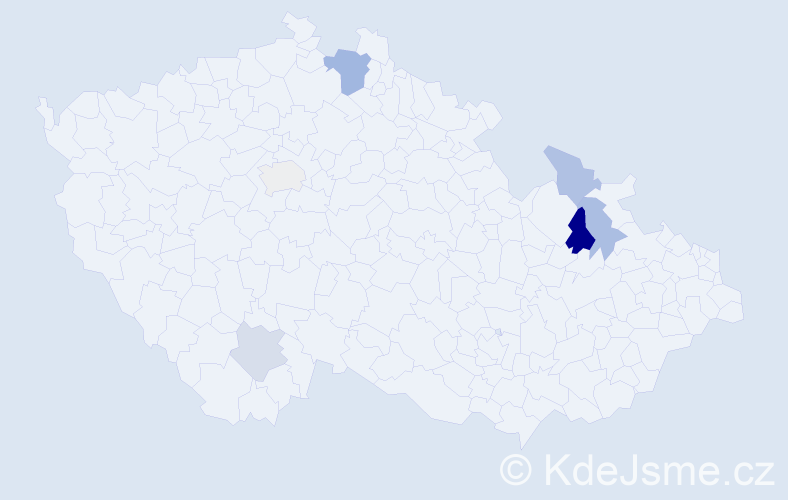 Příjmení: 'Sagalinec', počet výskytů 10 v celé ČR