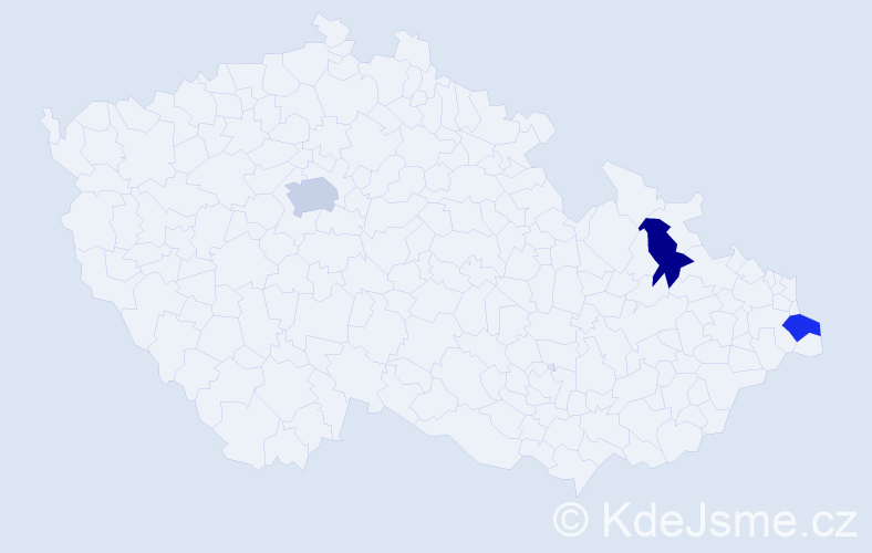 Příjmení: 'Betosová', počet výskytů 7 v celé ČR