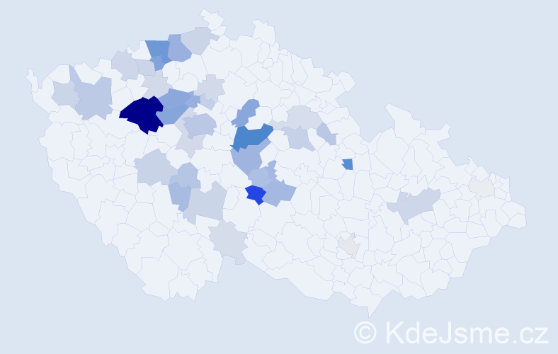 Příjmení: 'Čebiš', počet výskytů 144 v celé ČR