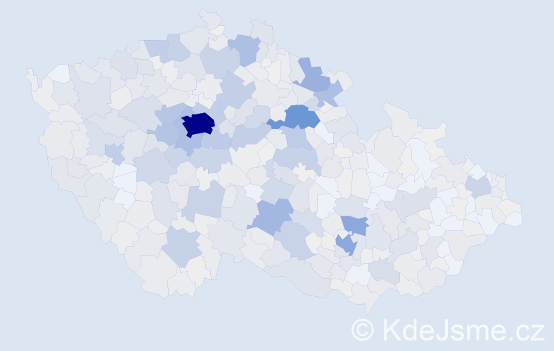 Příjmení: 'Souček', počet výskytů 3753 v celé ČR