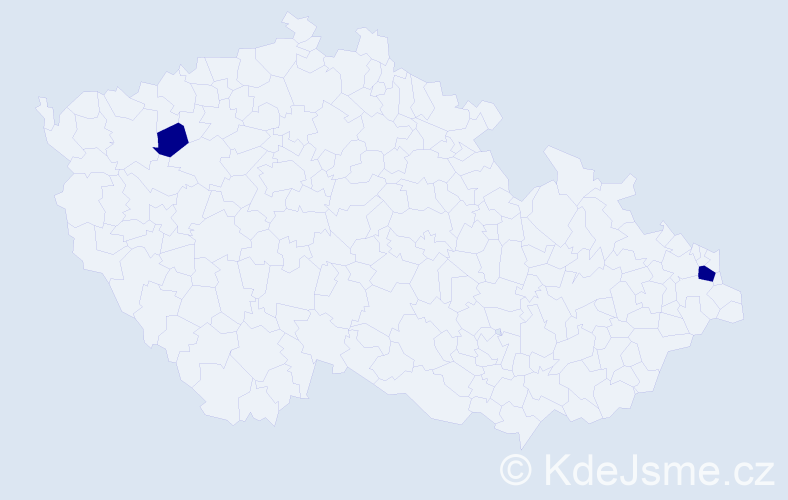Příjmení: 'Eąko', počet výskytů 2 v celé ČR