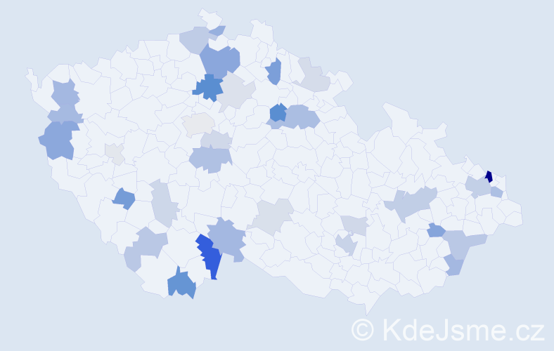 Příjmení: 'Buday', počet výskytů 76 v celé ČR