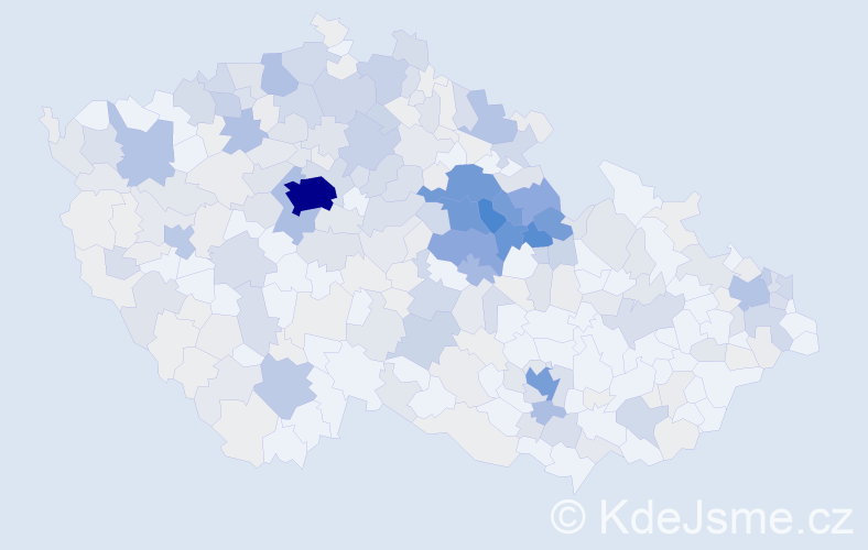 Příjmení: 'Kaplan', počet výskytů 1332 v celé ČR
