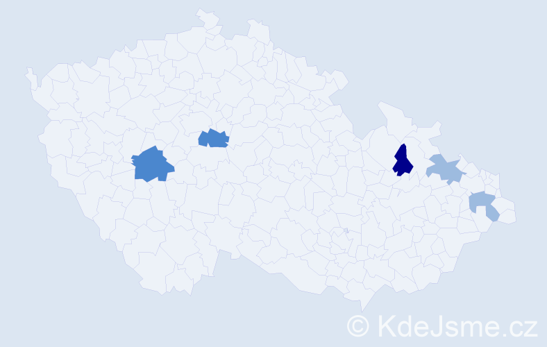 Příjmení: 'Krištiaková', počet výskytů 10 v celé ČR