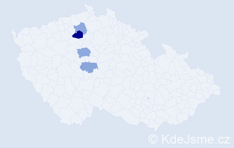 Příjmení: 'Černostová', počet výskytů 13 v celé ČR