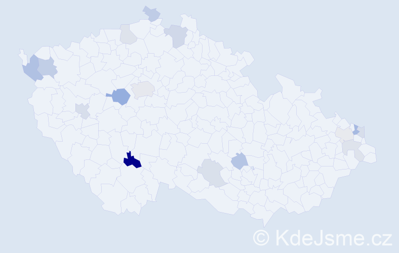 Příjmení: 'Lampertová', počet výskytů 28 v celé ČR